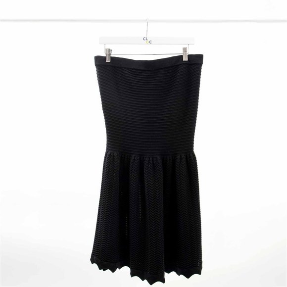 Sandro Raffiki Strapless Knit Flared Mini Dress - Picture 1 of 3
